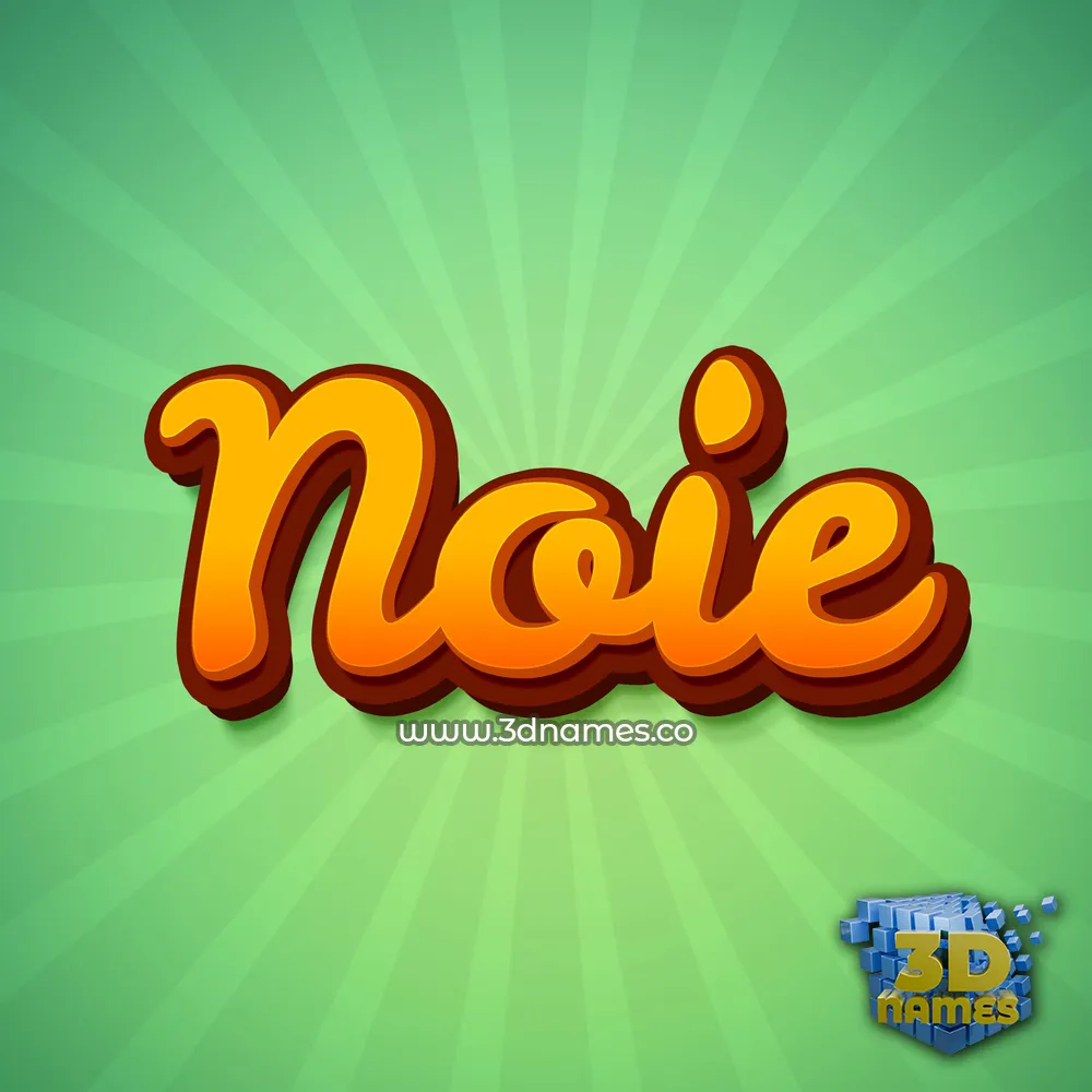 noie in Green Rays style - 3D name wallpaper