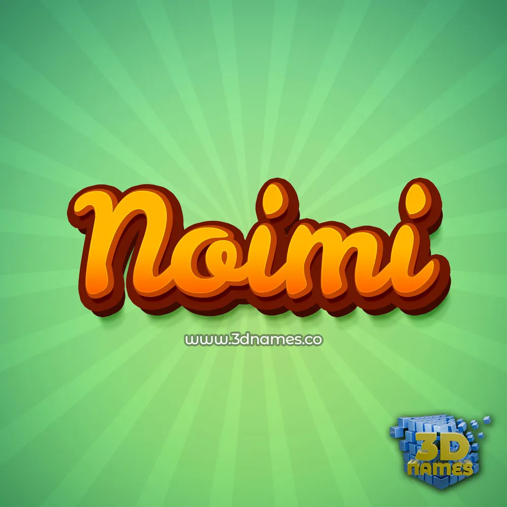 noimi in Green Rays style - 3D name wallpaper