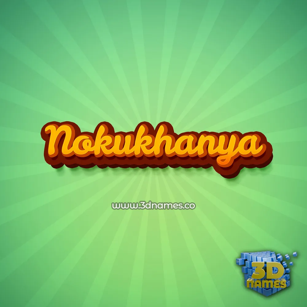 nokukhanya in Green Rays style - 3D name wallpaper