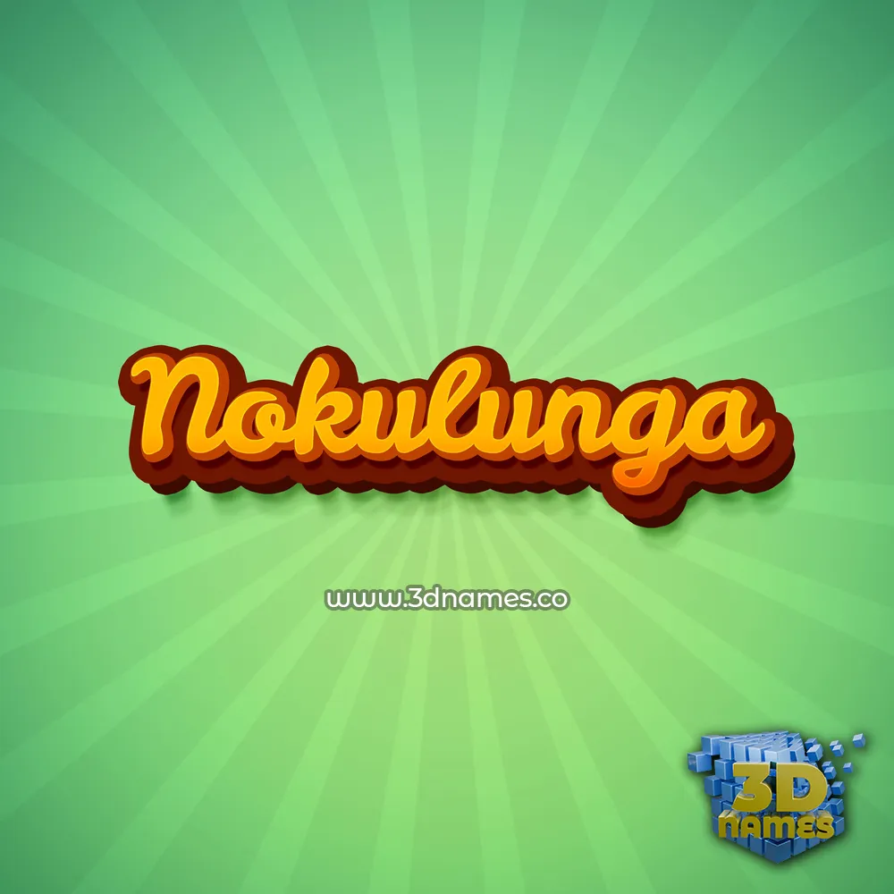 nokulunga in Green Rays style - 3D name wallpaper