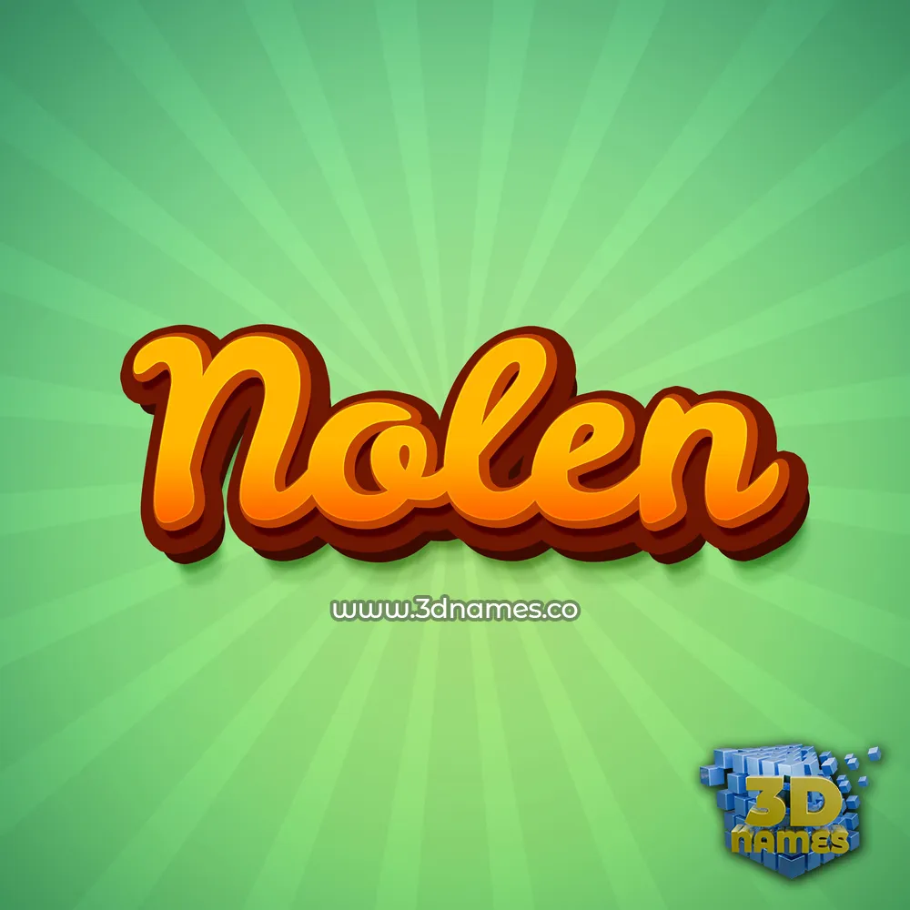 nolen in Green Rays style - 3D name wallpaper