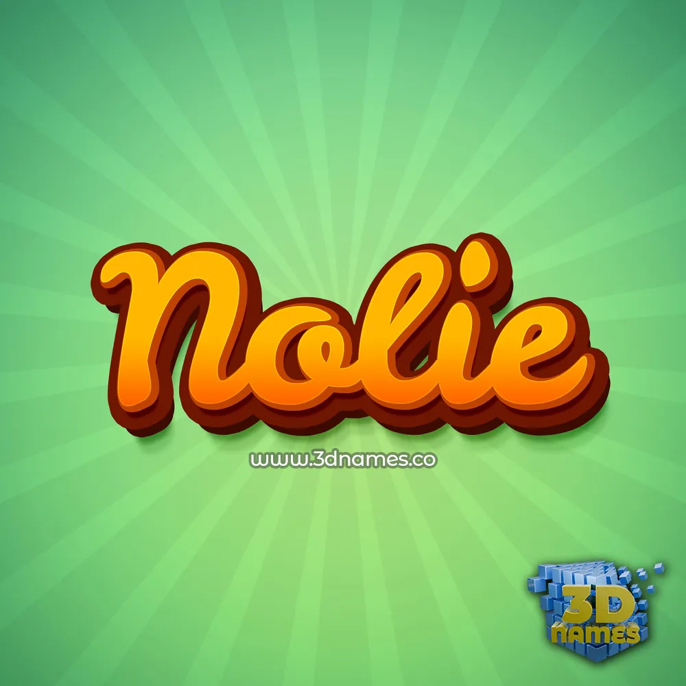 nolie in Green Rays style - 3D name wallpaper