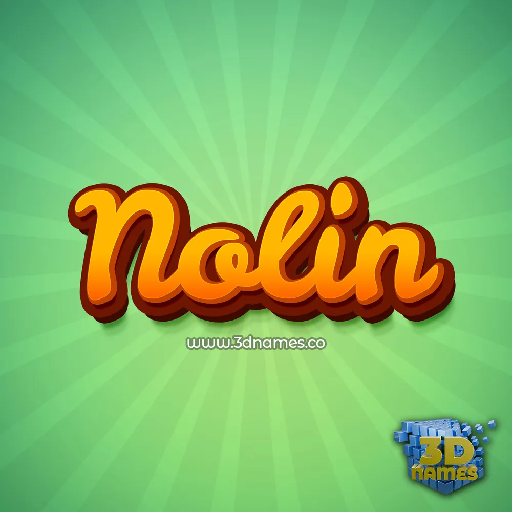nolin in Green Rays style - 3D name wallpaper