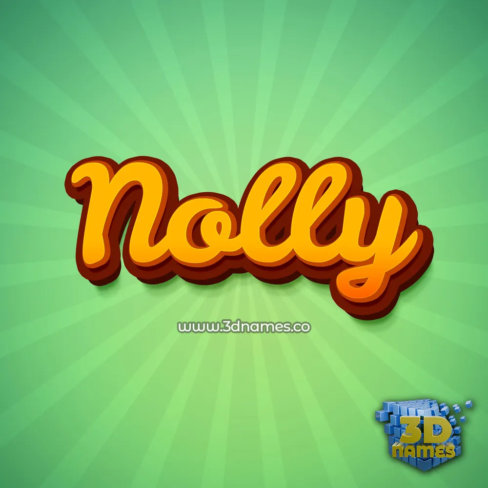 nolly in Green Rays style - 3D name wallpaper