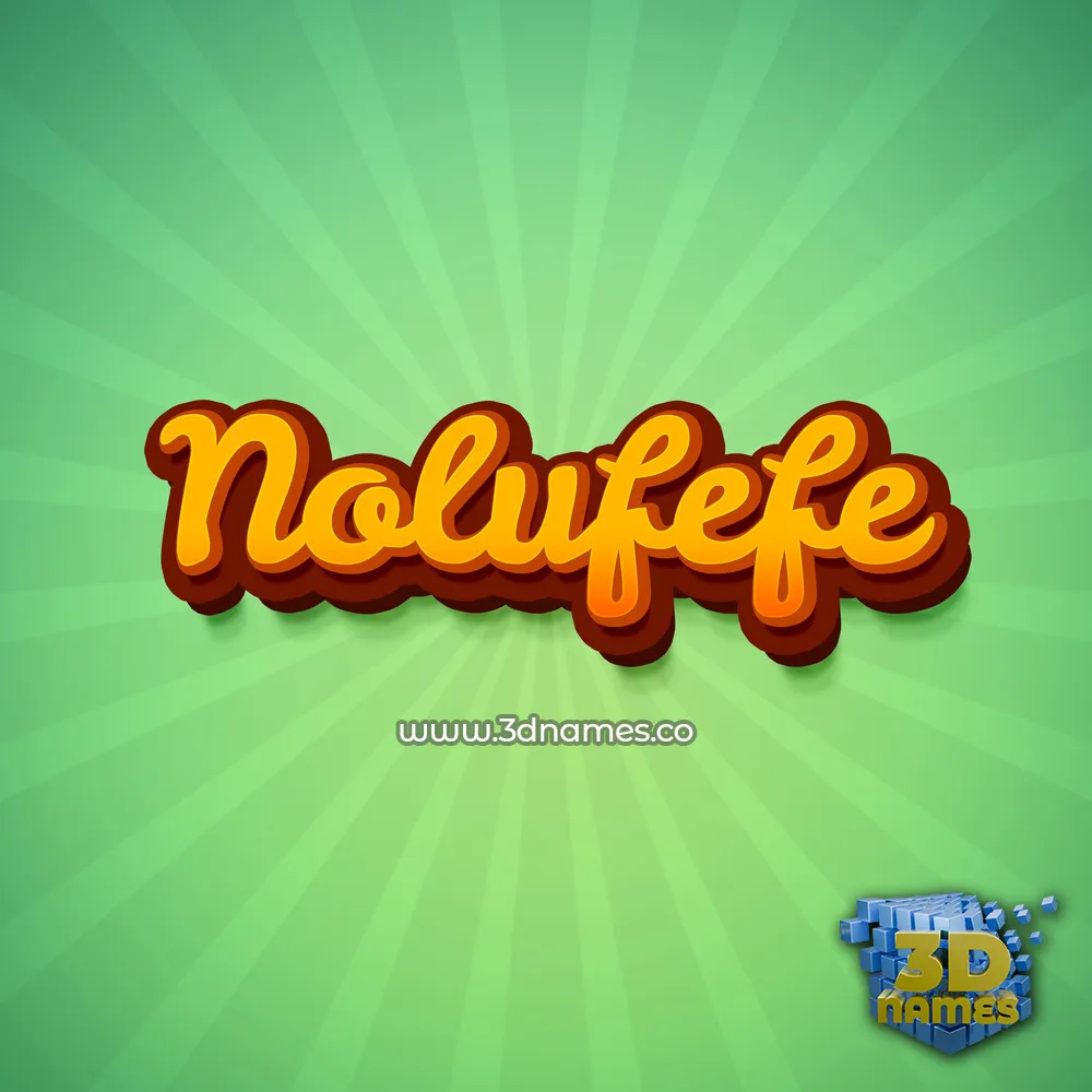 nolufefe in Green Rays style - 3D name wallpaper