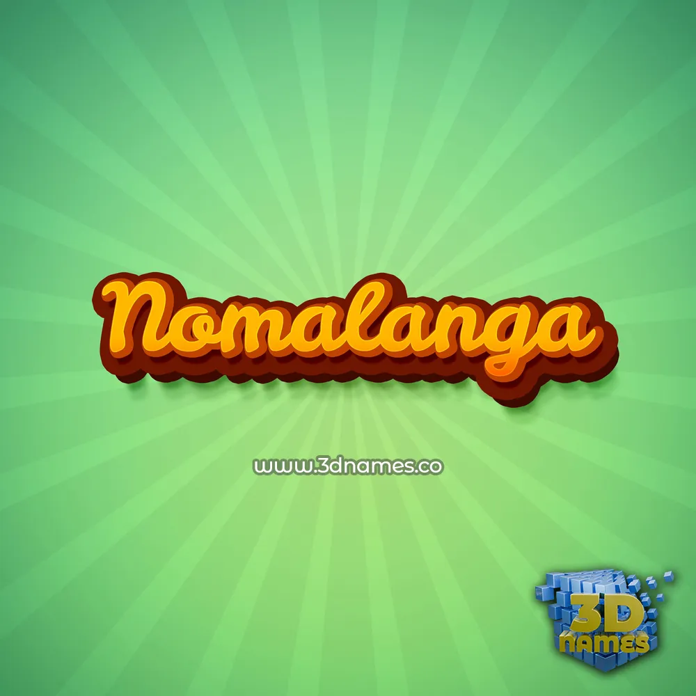 nomalanga in Green Rays style - 3D name wallpaper