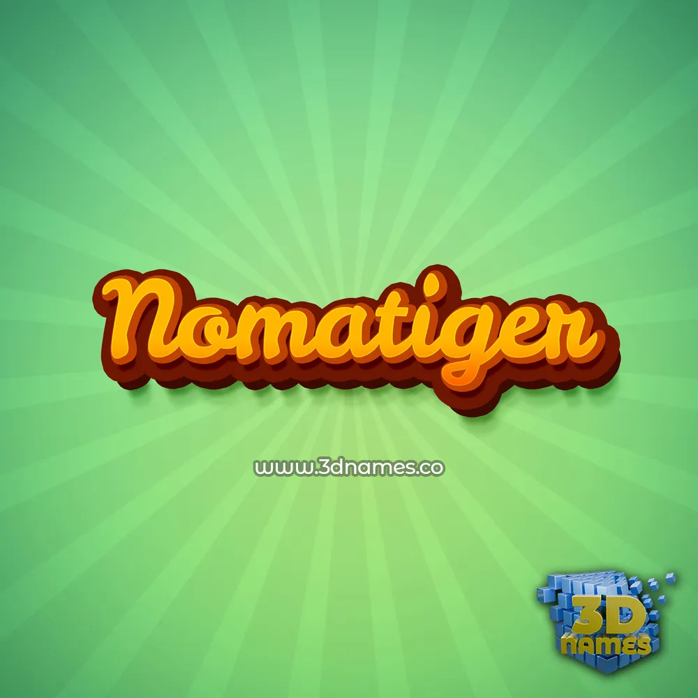 nomatiger in Green Rays style - 3D name wallpaper