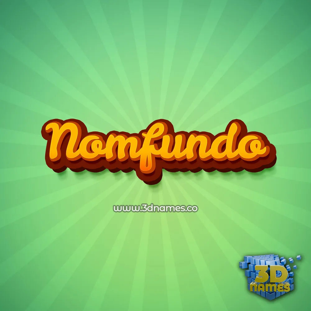 nomfundo in Green Rays style - 3D name wallpaper