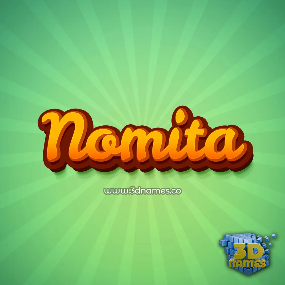 nomita in Green Rays style - 3D name wallpaper