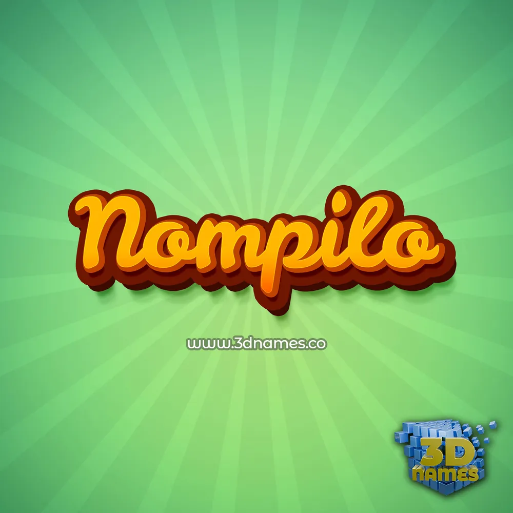 nompilo in Green Rays style - 3D name wallpaper