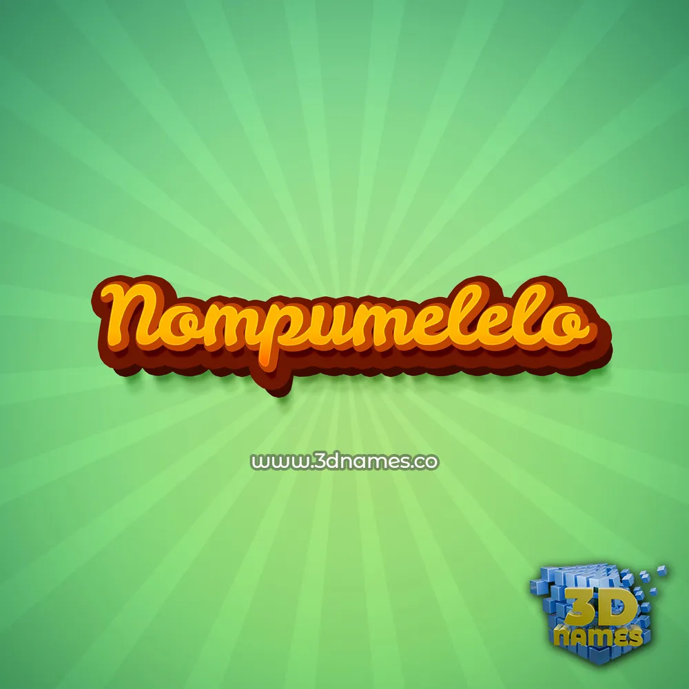 nompumelelo in Green Rays style - 3D name wallpaper