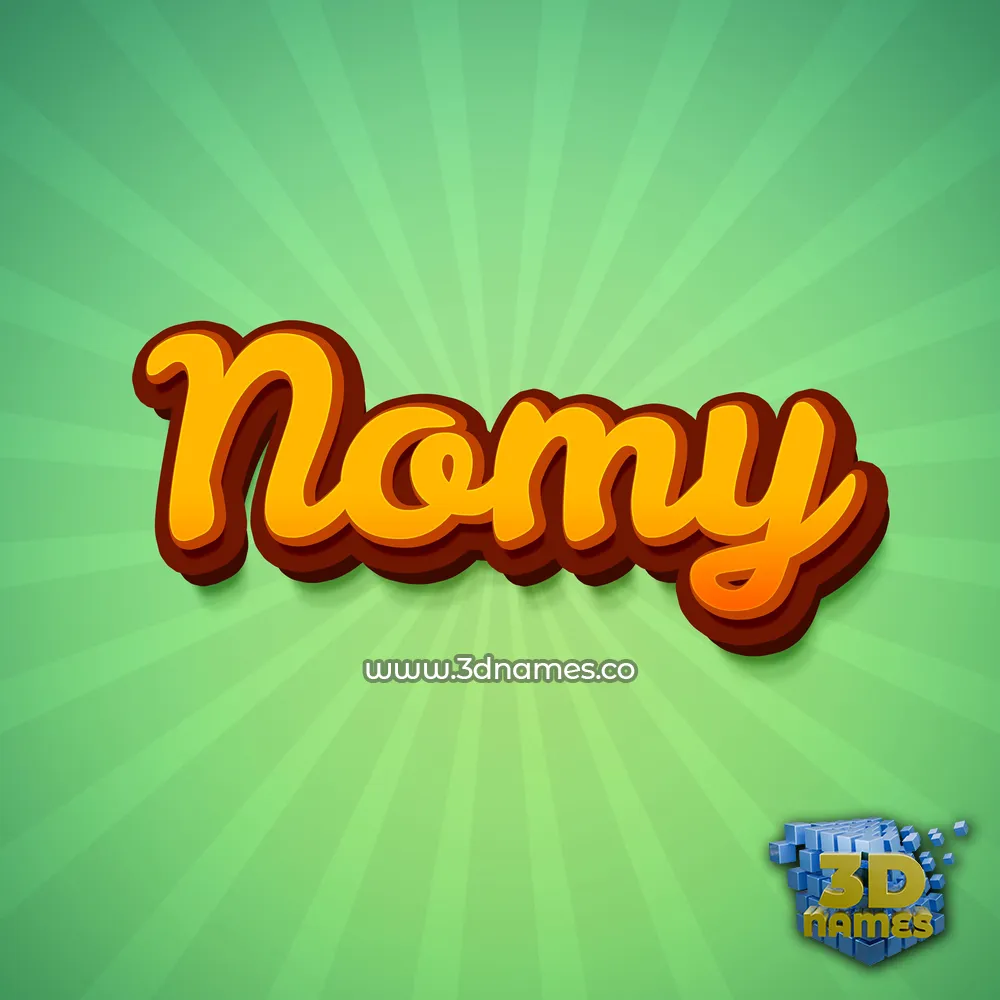 nomy in Green Rays style - 3D name wallpaper