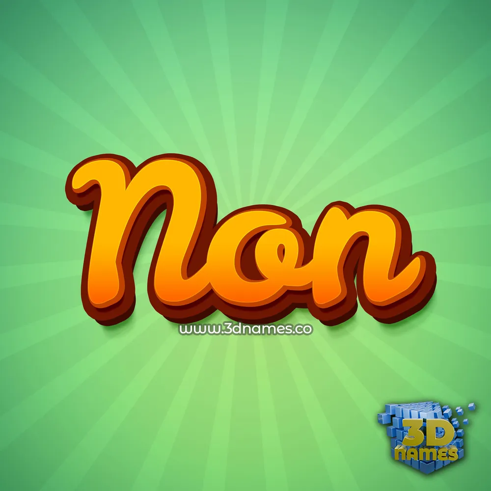 non in Green Rays style - 3D name wallpaper
