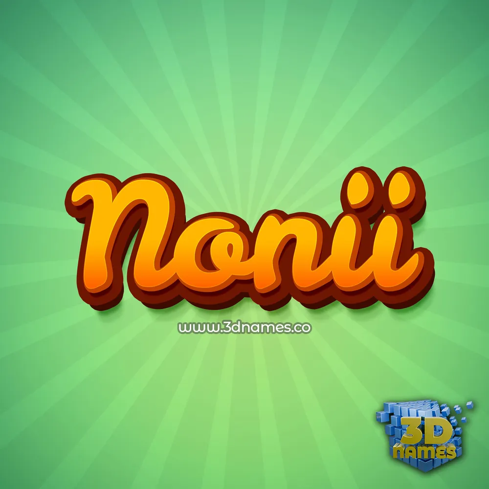 nonii in Green Rays style - 3D name wallpaper