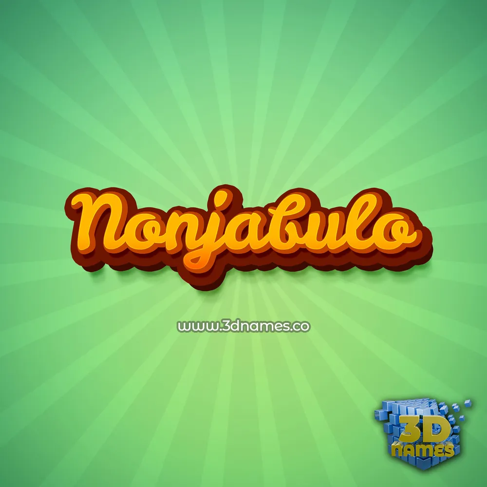 nonjabulo in Green Rays style - 3D name wallpaper