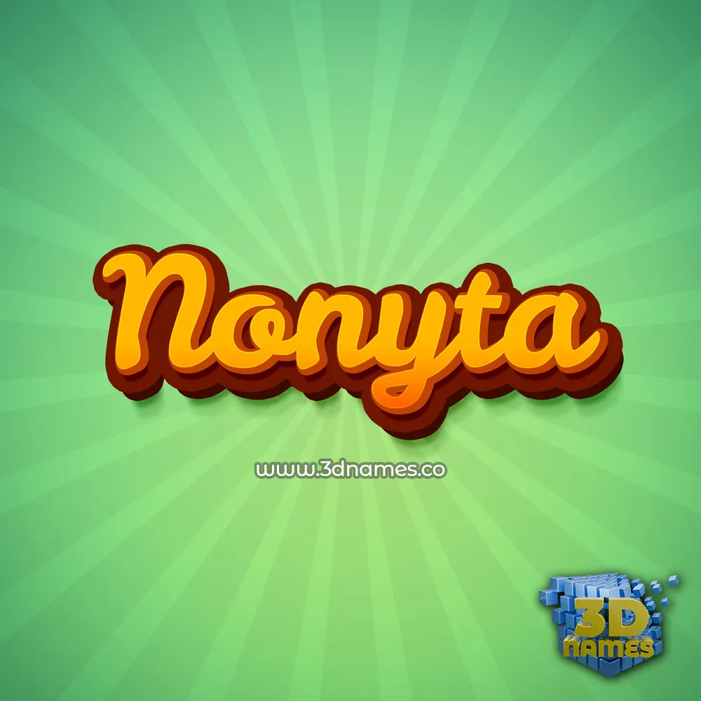 nonyta in Green Rays style - 3D name wallpaper