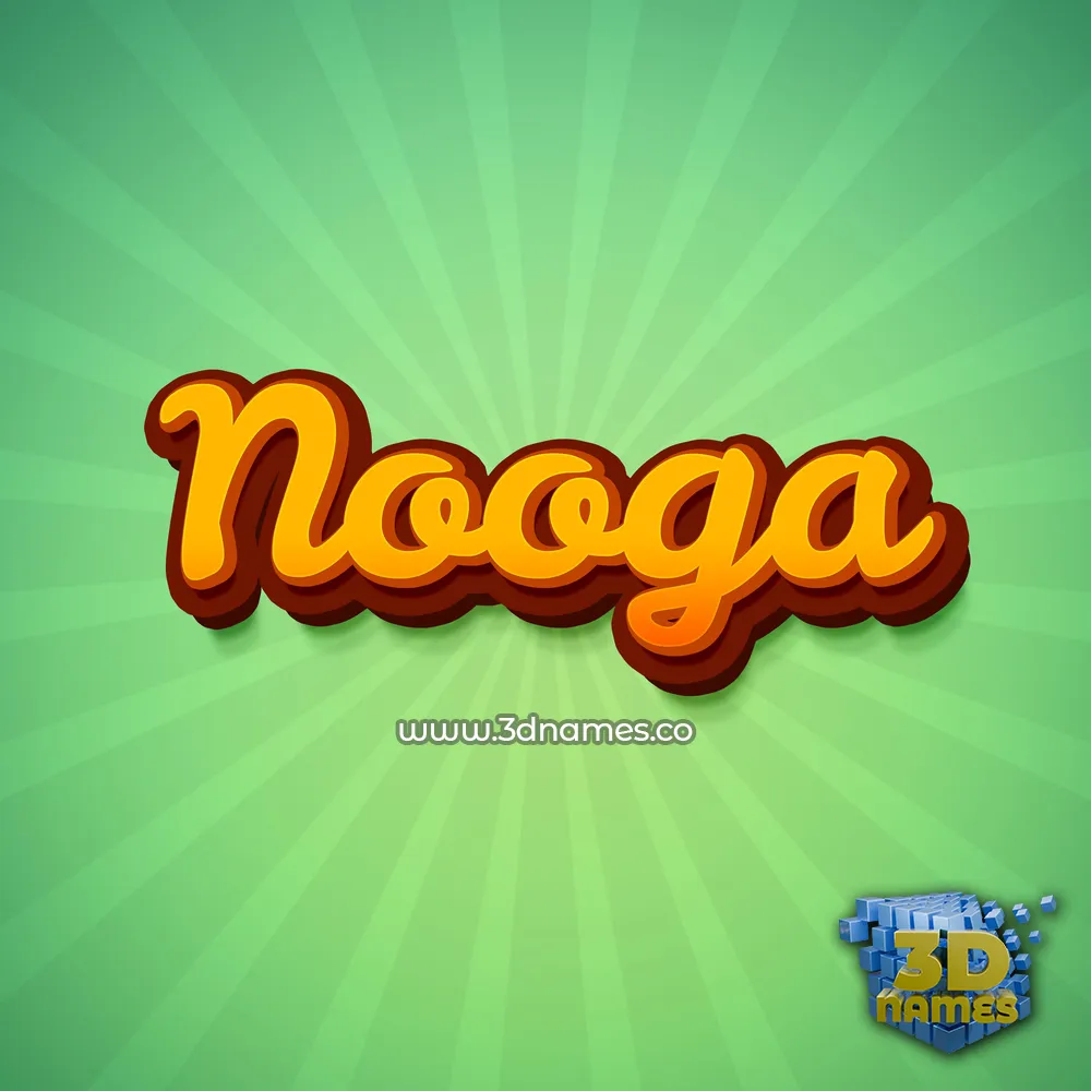 nooga in Green Rays style - 3D name wallpaper