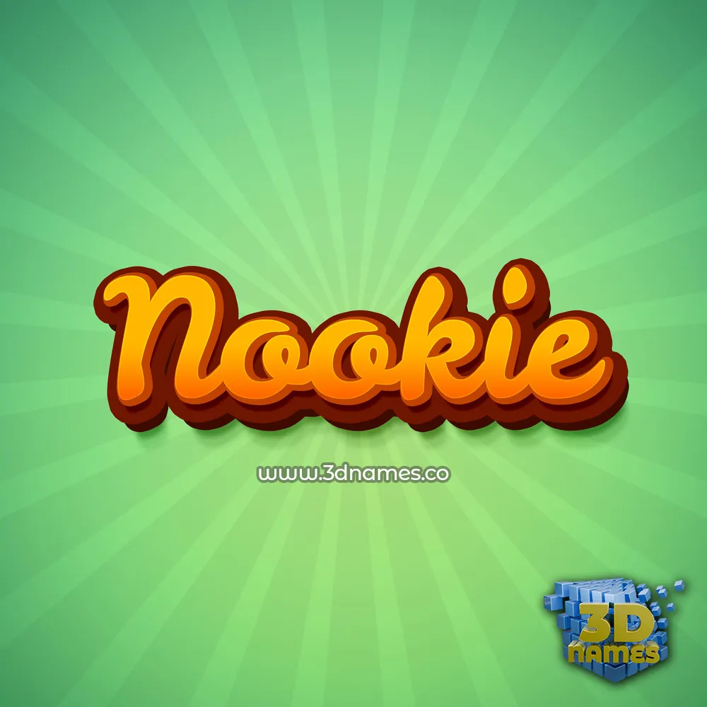 nookie in Green Rays style - 3D name wallpaper