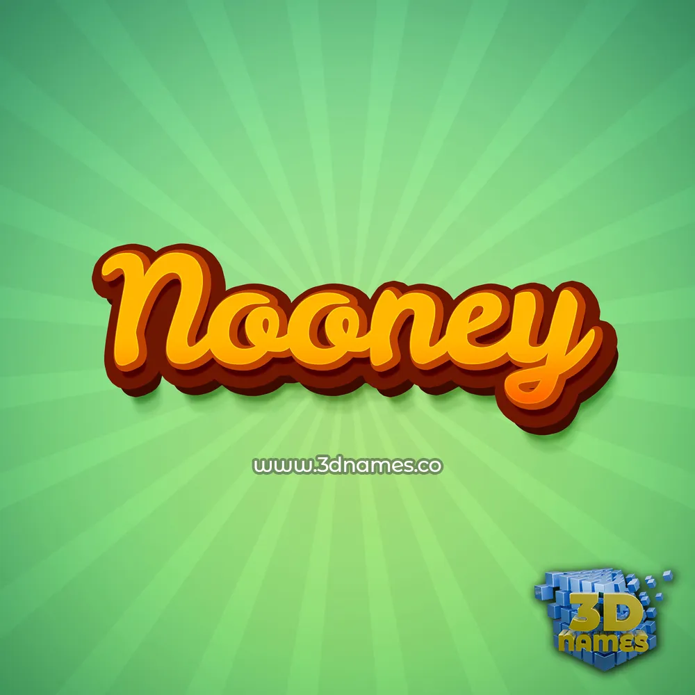 nooney in Green Rays style - 3D name wallpaper