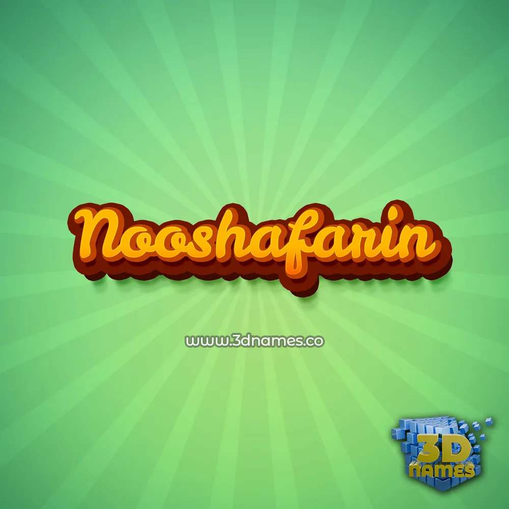 nooshafarin in Green Rays style - 3D name wallpaper