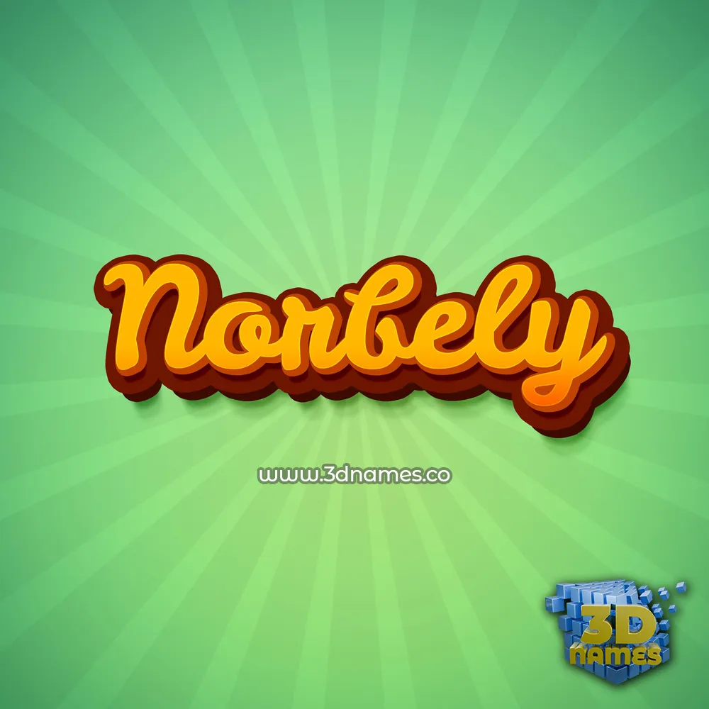 norbely in Green Rays style - 3D name wallpaper