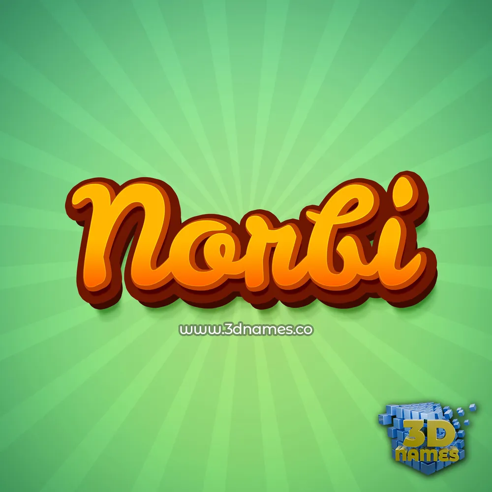 norbi in Green Rays style - 3D name wallpaper