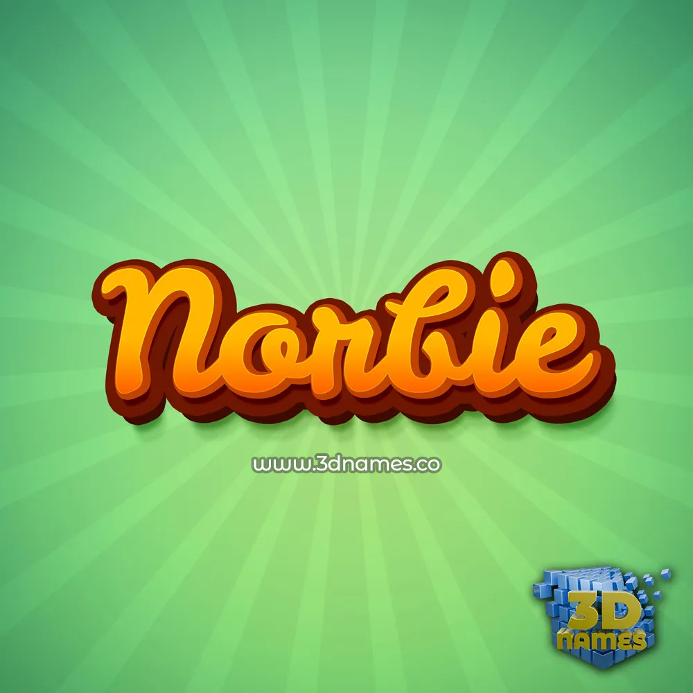 norbie in Green Rays style - 3D name wallpaper
