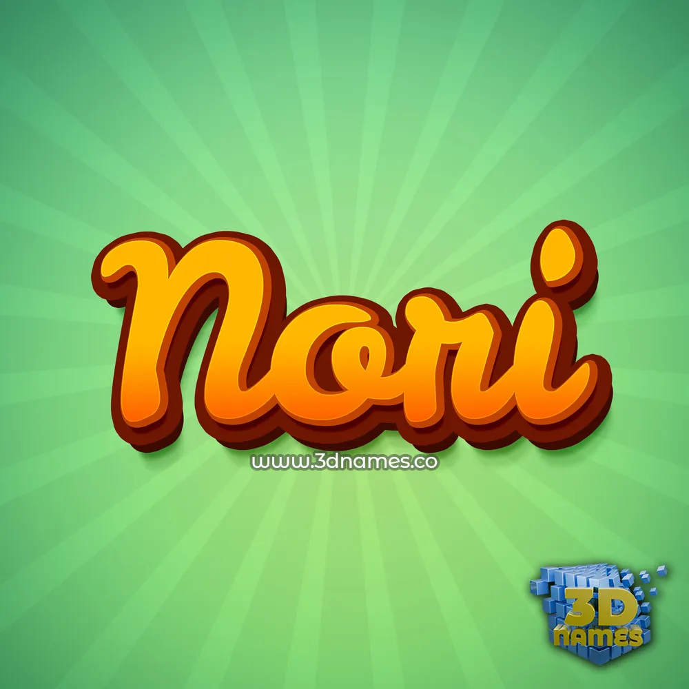nori in Green Rays style - 3D name wallpaper
