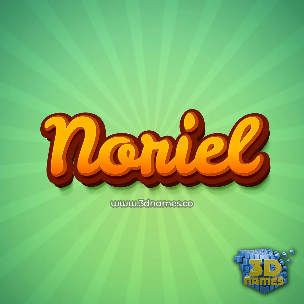 noriel in Green Rays style - 3D name wallpaper