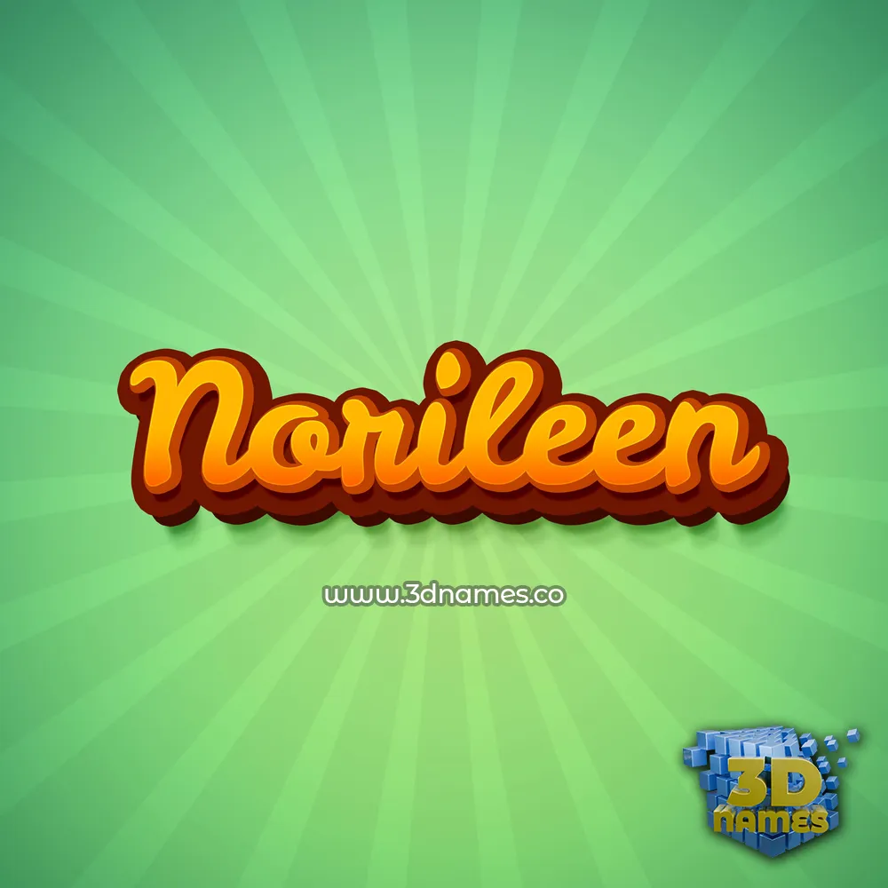 norileen in Green Rays style - 3D name wallpaper