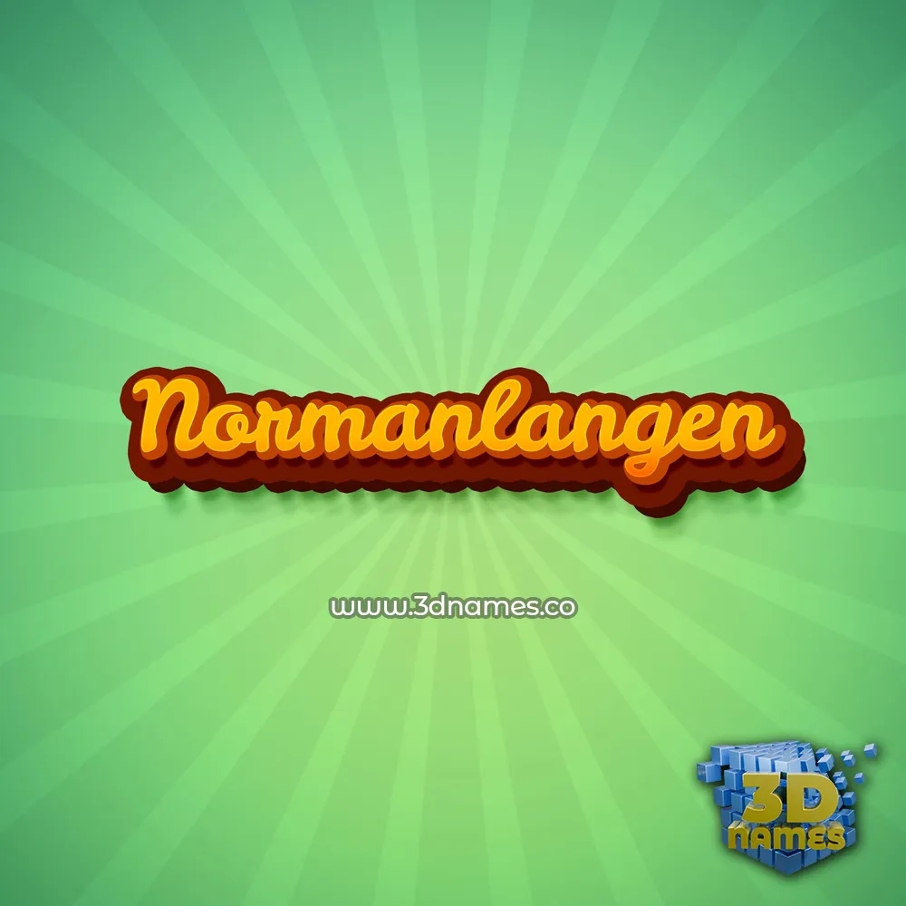 normanlangen in Green Rays style - 3D name wallpaper