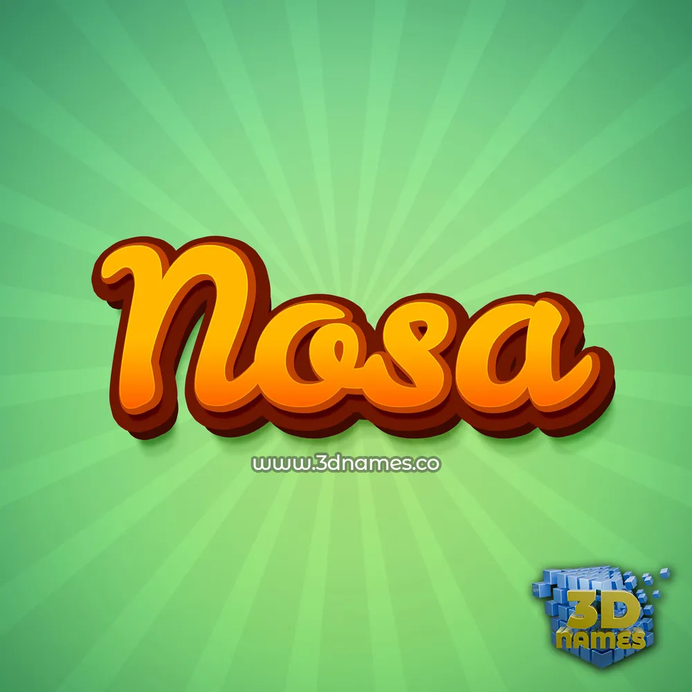 nosa in Green Rays style - 3D name wallpaper