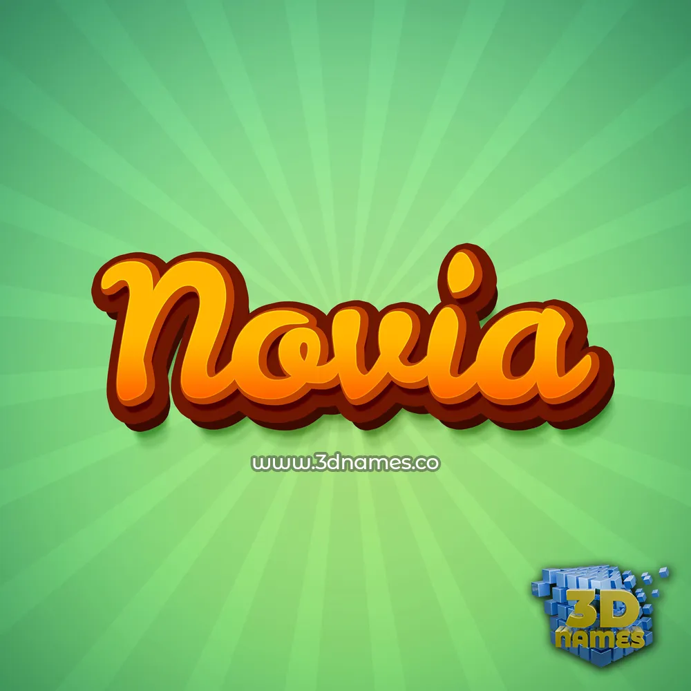 novia in Green Rays style - 3D name wallpaper