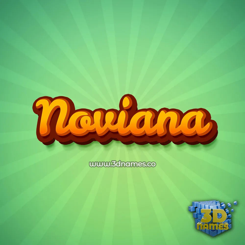 noviana in Green Rays style - 3D name wallpaper