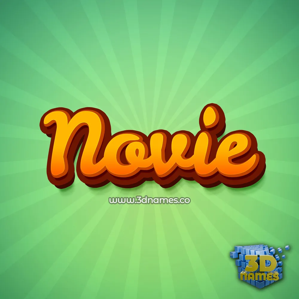 novie in Green Rays style - 3D name wallpaper