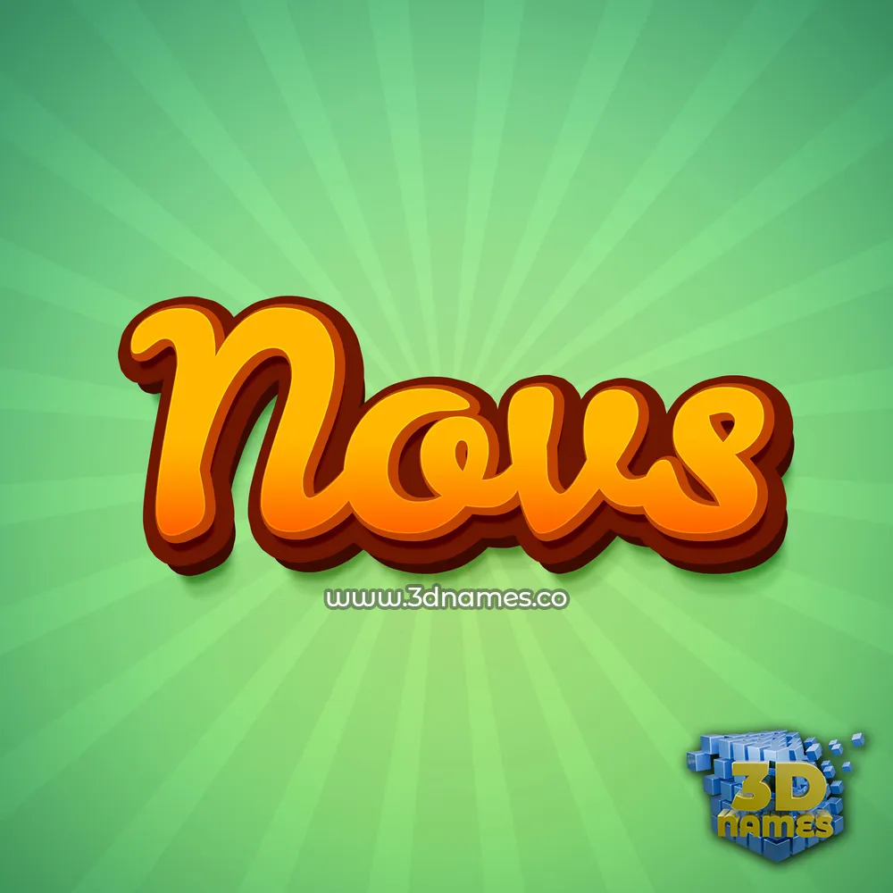 novs in Green Rays style - 3D name wallpaper
