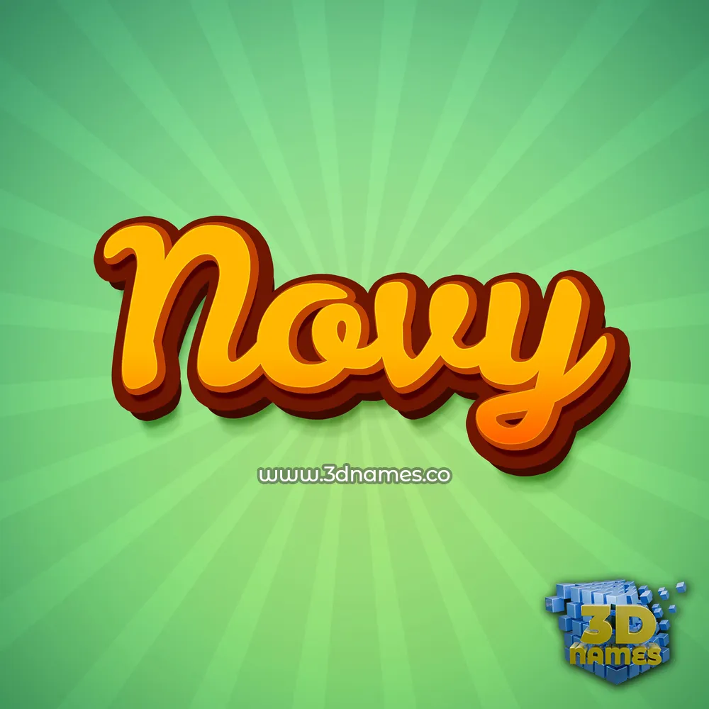 novy in Green Rays style - 3D name wallpaper