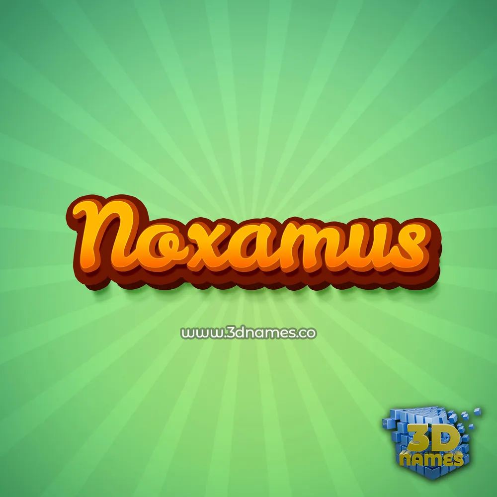 noxamus in Green Rays style - 3D name wallpaper