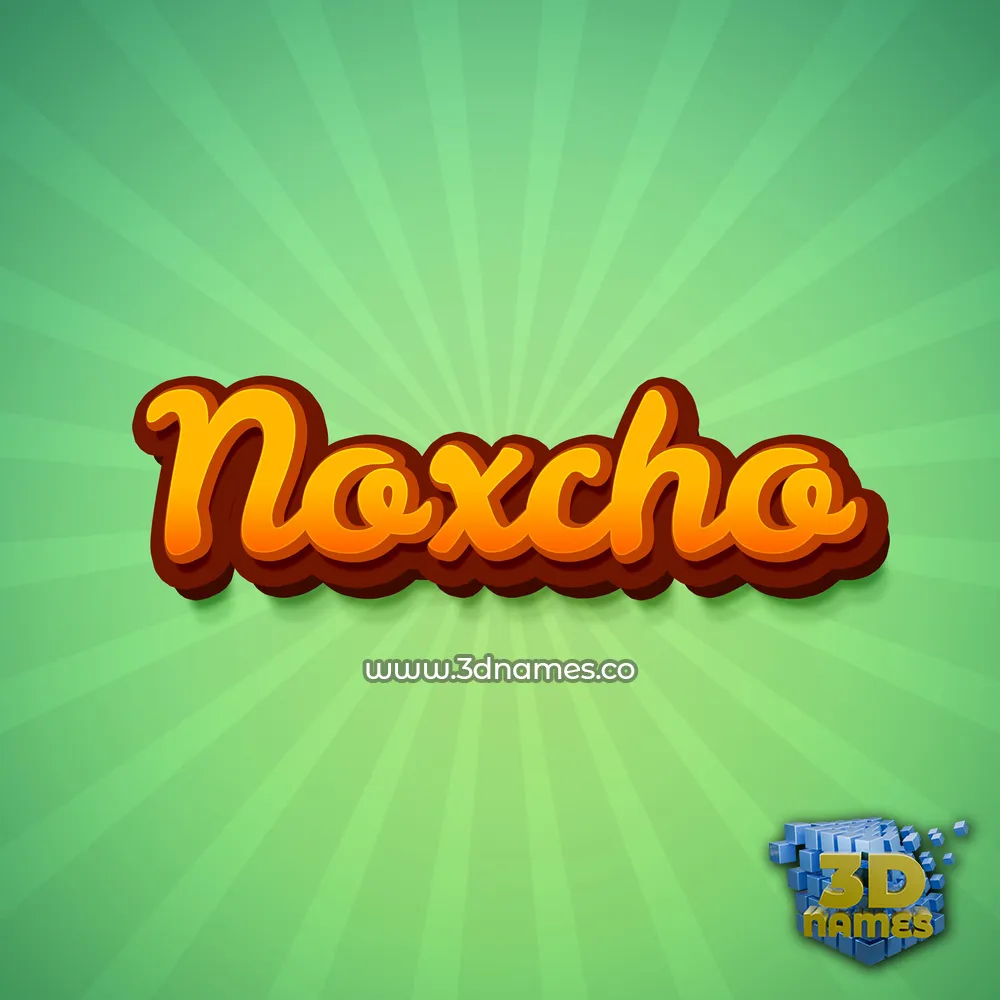 noxcho in Green Rays style - 3D name wallpaper