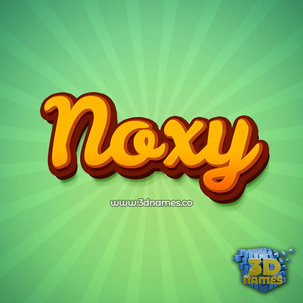noxy in Green Rays style - 3D name wallpaper