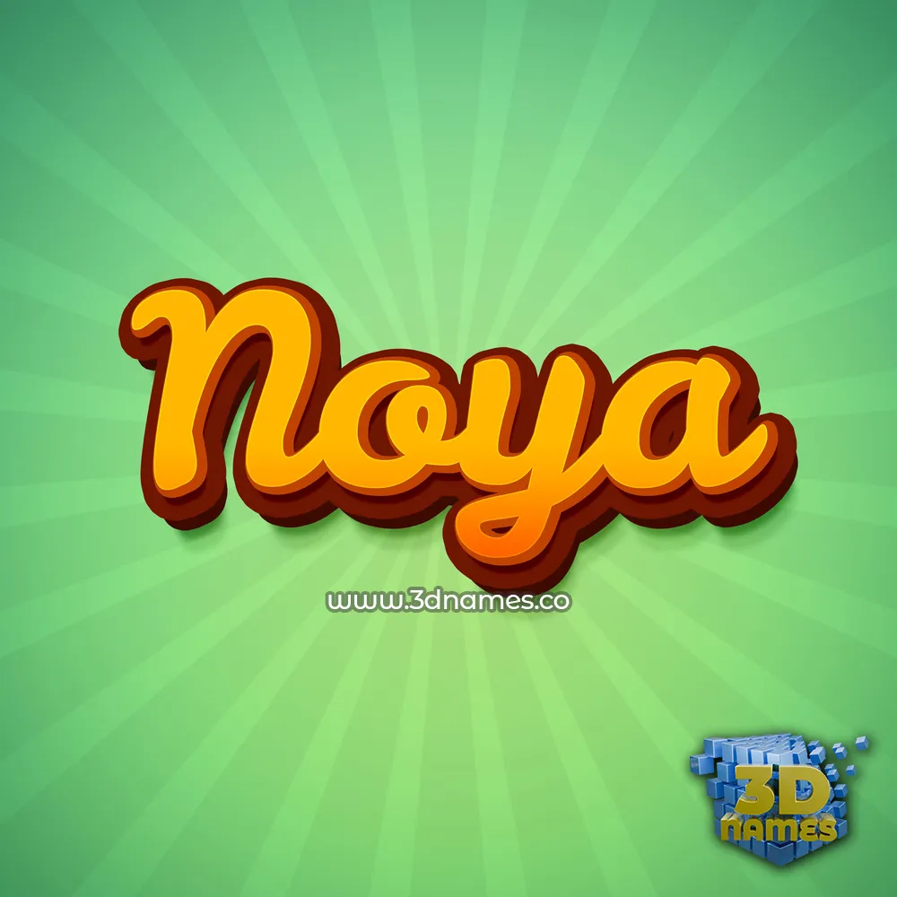 noya in Green Rays style - 3D name wallpaper