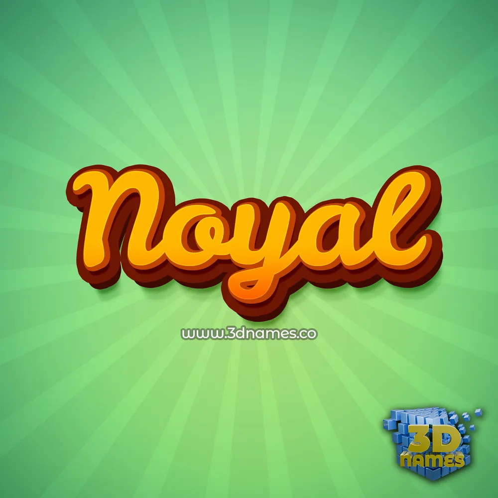 noyal in Green Rays style - 3D name wallpaper