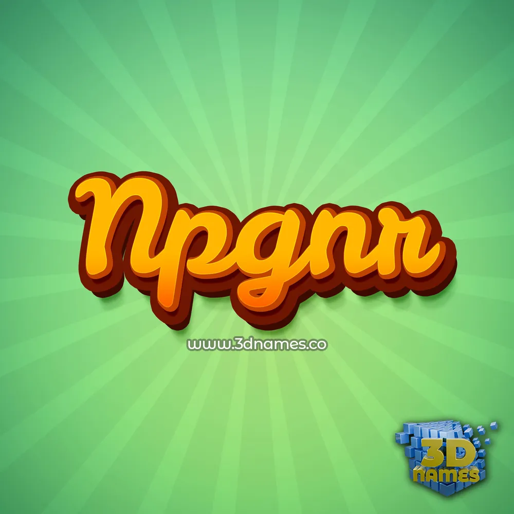 npgnr in Green Rays style - 3D name wallpaper
