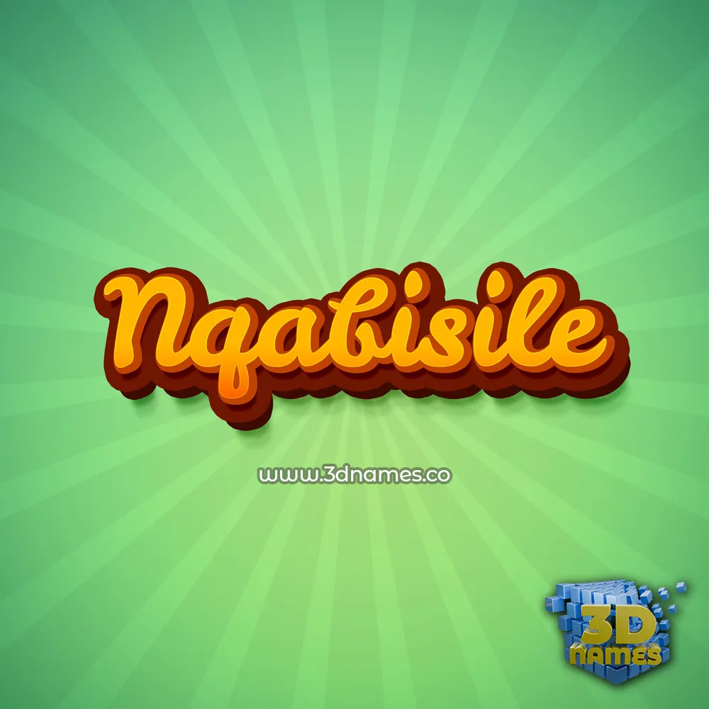 nqabisile in Green Rays style - 3D name wallpaper