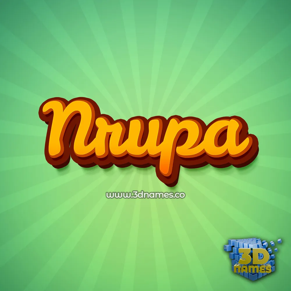 nrupa in Green Rays style - 3D name wallpaper