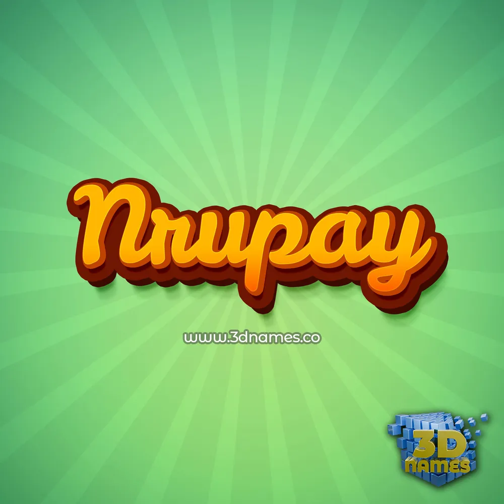 nrupay in Green Rays style - 3D name wallpaper