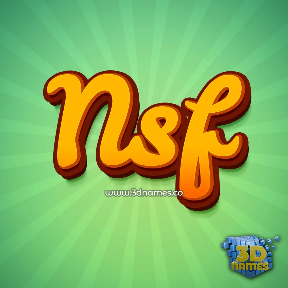 nsf in Green Rays style - 3D name wallpaper