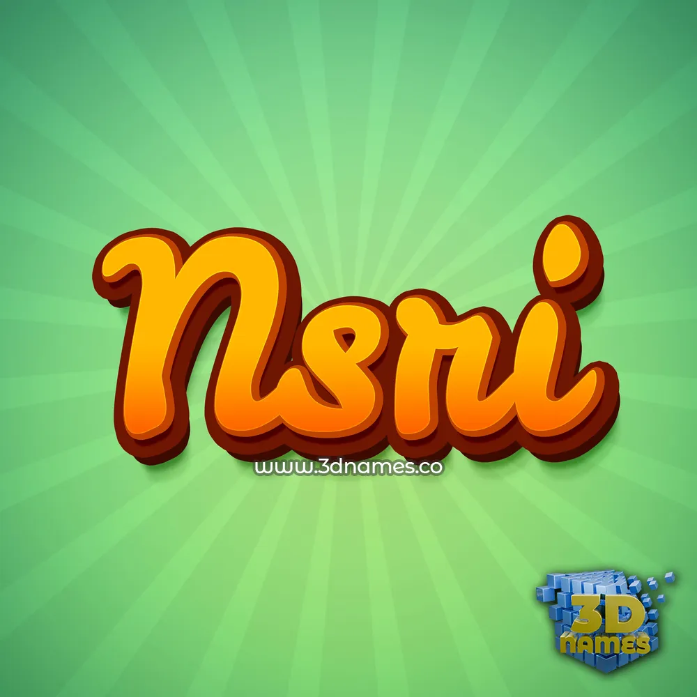 nsri in Green Rays style - 3D name wallpaper
