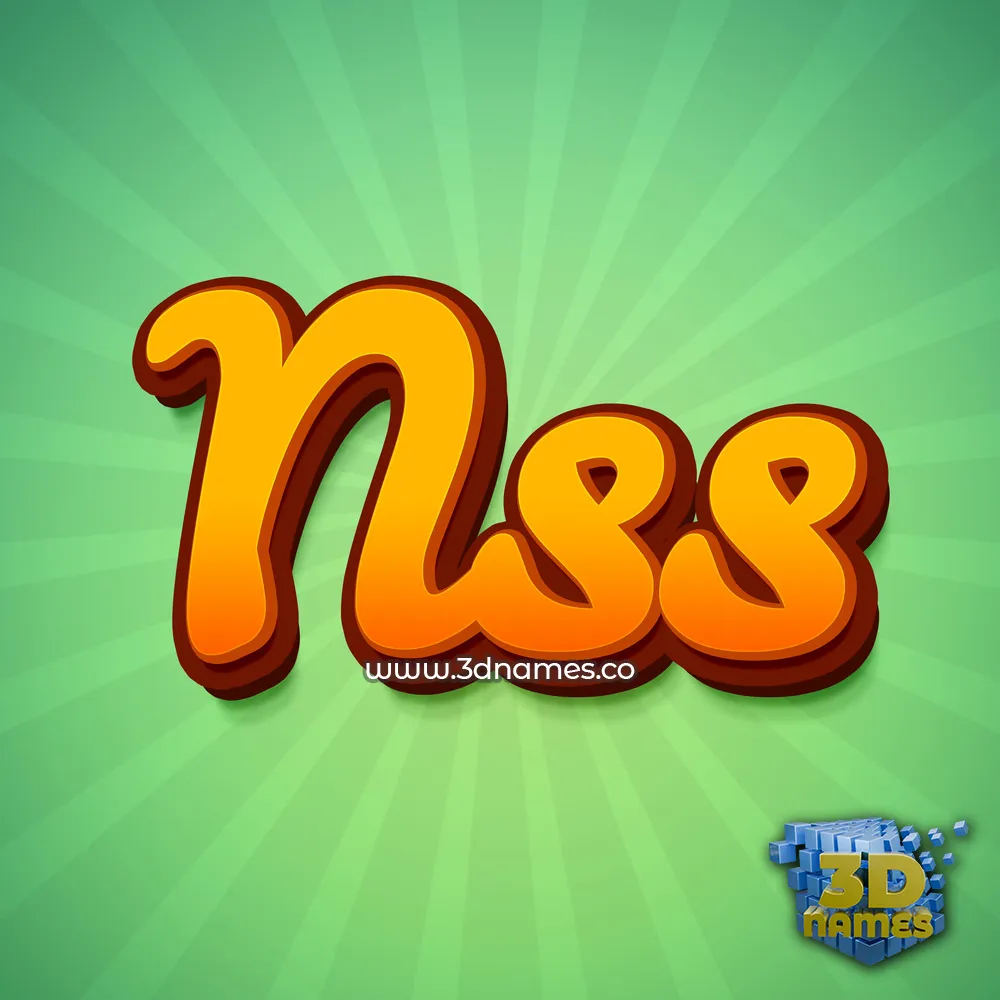 nss in Green Rays style - 3D name wallpaper