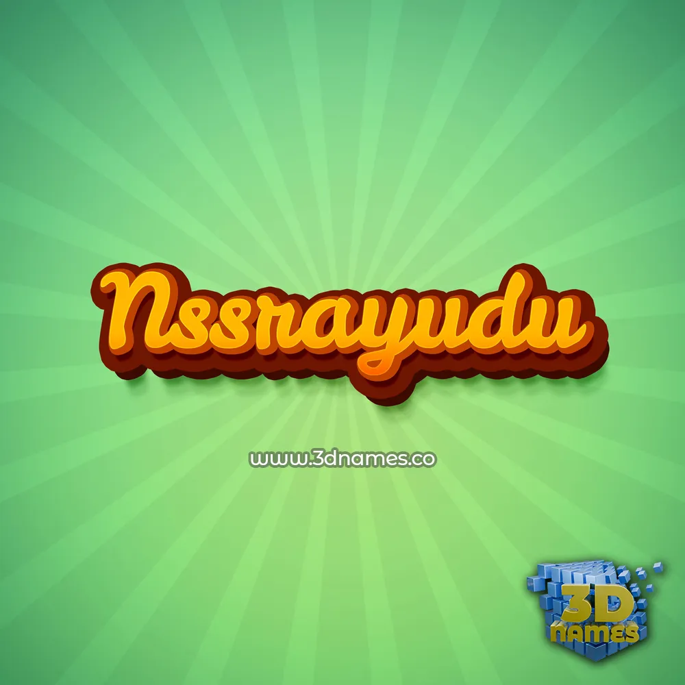 nssrayudu in Green Rays style - 3D name wallpaper